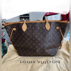SOLD Louis Vuitton Neverfull MM Fuchsia Interior